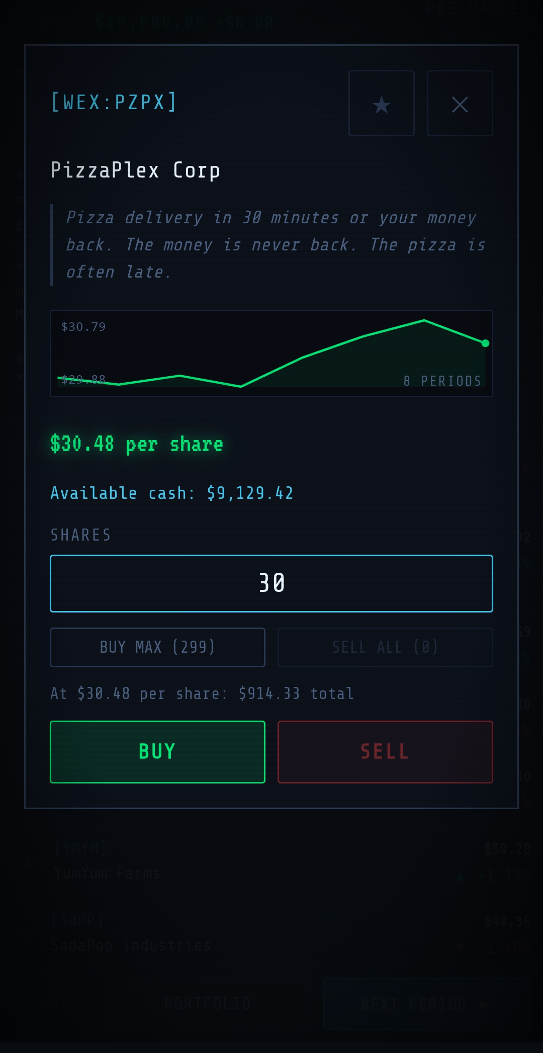 The Last Day Trader gameplay screenshot