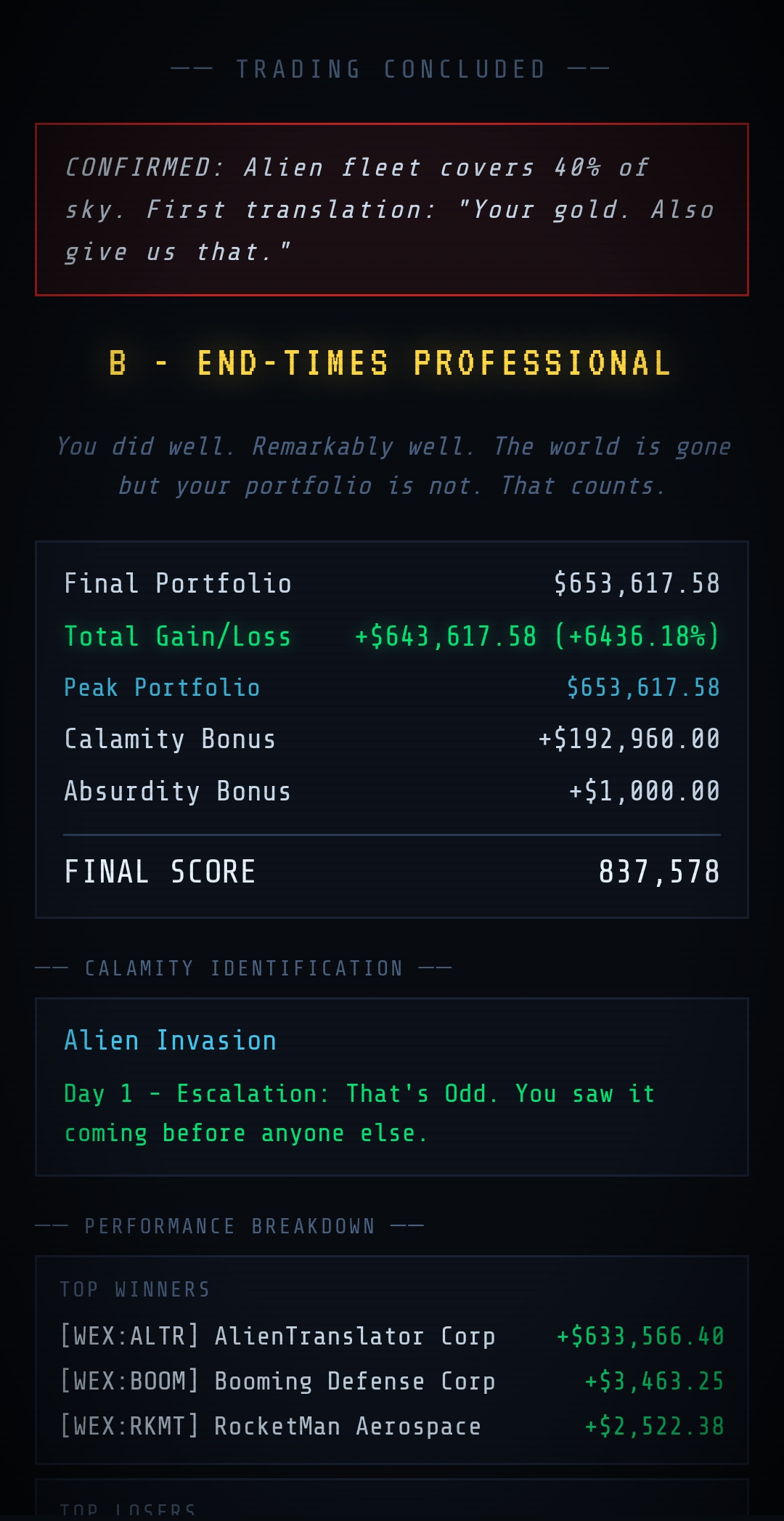 The Last Day Trader gameplay screenshot